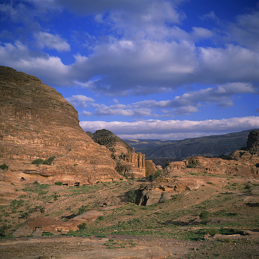 El Deir (the Monastery), dating from the 3rd century BC, the largest Nabatean facade in Petra, Petra, UNESCO World Heritage Site, Jordan, Middle East