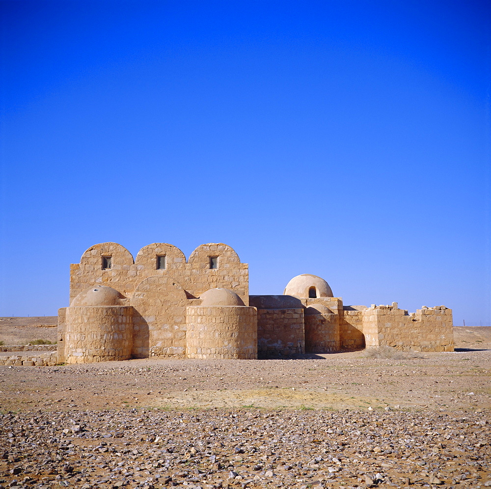 Qusayr Amra, Umayyad bath complex, Jordan, Middle EastBuilt in the desert by Caliph Walid I, 700-715, contains well preserved period frescos