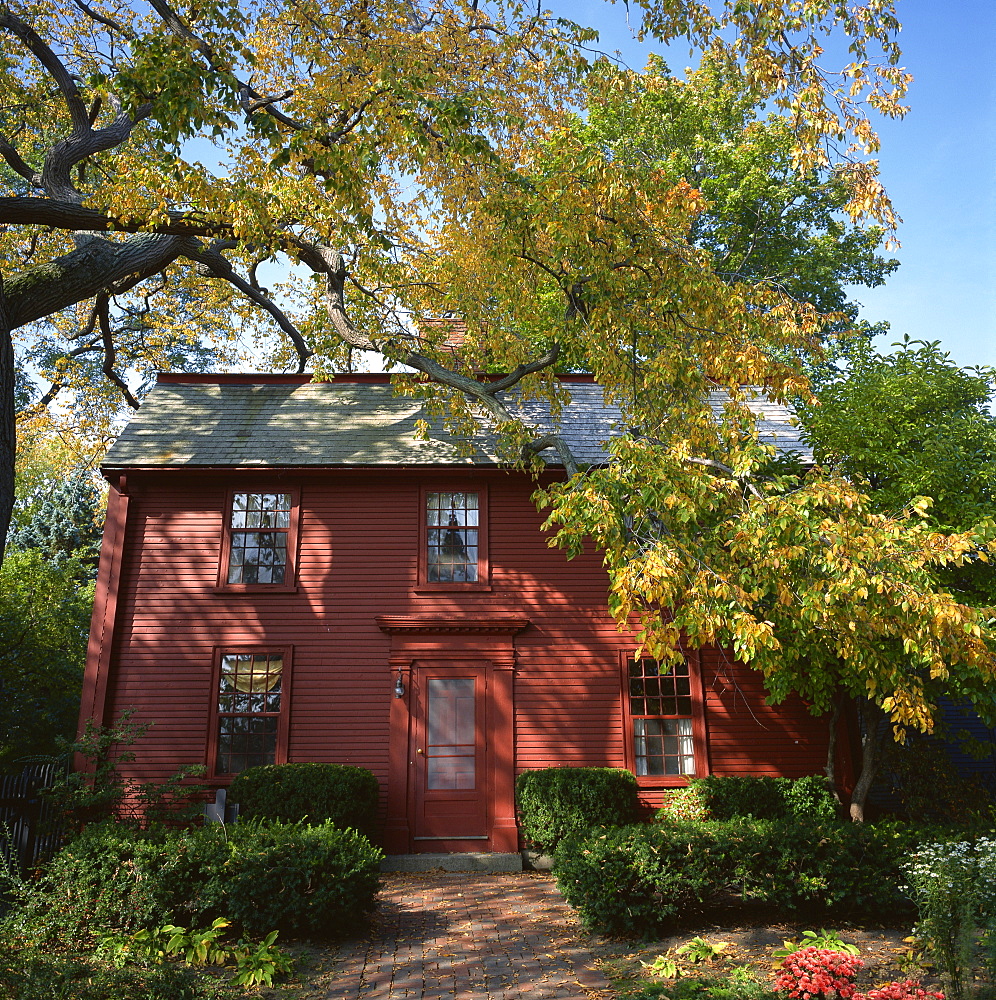 Birthplace of Nathaniel Hawthorne, now moved next to the House of the Seven Gables, Salem, Massachusetts, New England, United States of America, North America