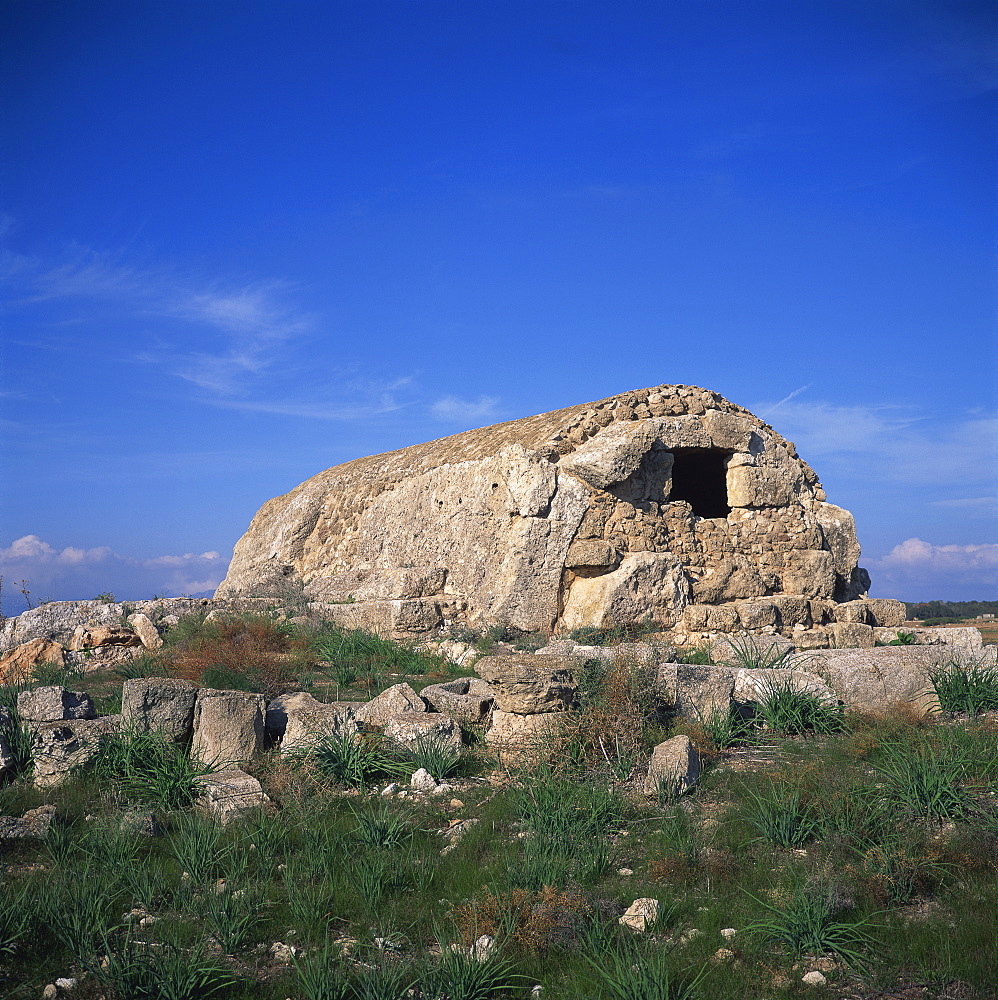 Royal tombs of the Achaean Kings, dating from the 8th to 7th centuries BC, Tomb 50 became a Roman Chapel, St. Catherines Prison, at Salamis, North Cyprus, Europe