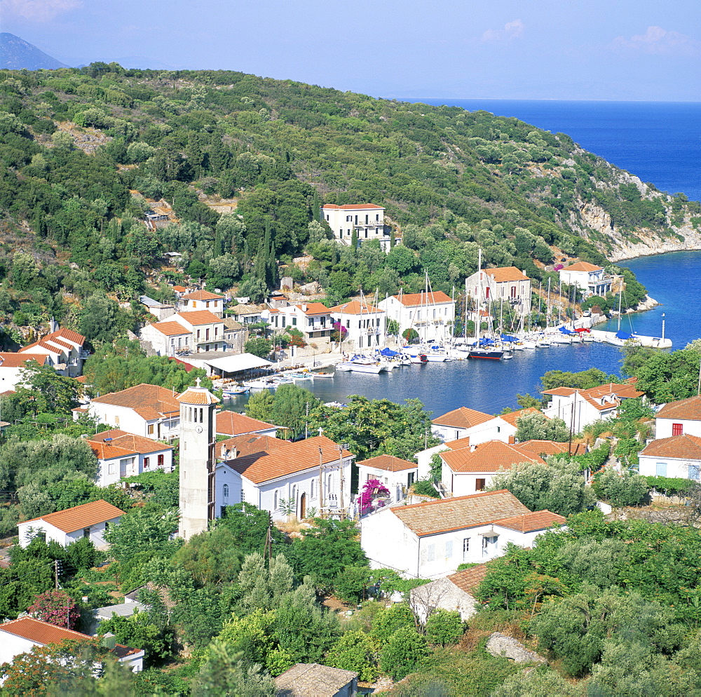 Kioni bay, Ithaca, Ionian Islands, Greek Islands, Greece, Europe