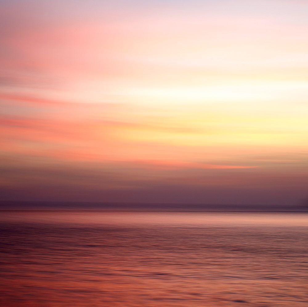 Sunrise on the Mediterranean Sea, Collioure, Languedoc-Roussillon, France, Europe