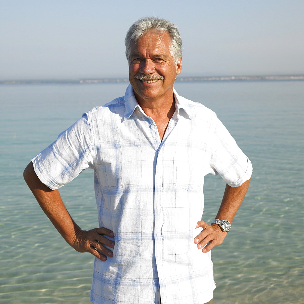 Senior man on beach