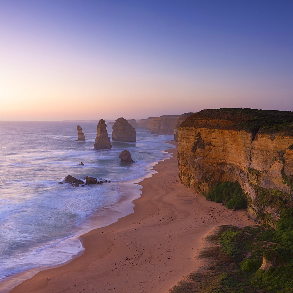 Twelve Apostles at sunset, Port Campbell National Park, Great Ocean Road, Victoria, Australia, Pacific