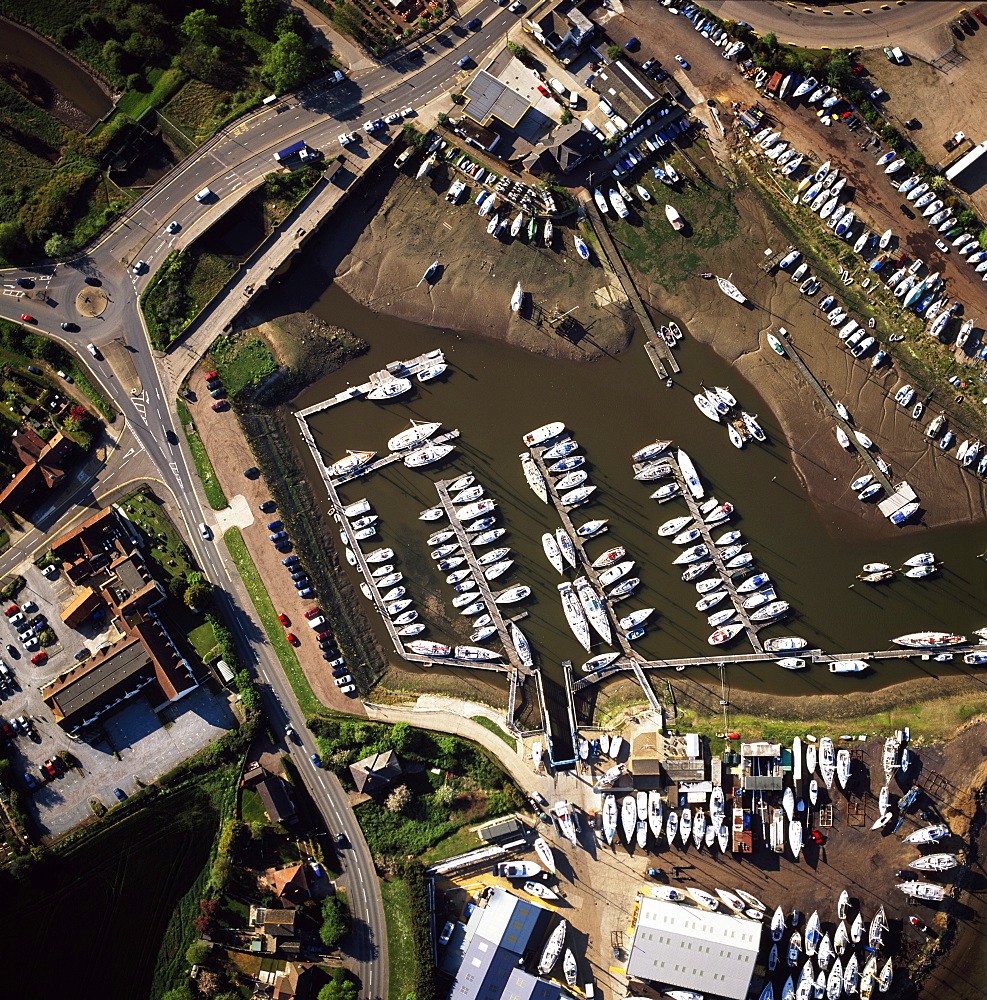 Aerial view of Fox's, Marina, Ipswich, Suffolk, England, United Kingdom, Europe