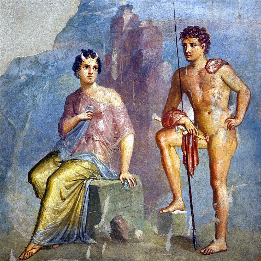 Argos watching over the Nymph Io, House of Meleager from Pompeii, National Archaeological Museum, Naples, Campania, Italy, Europe