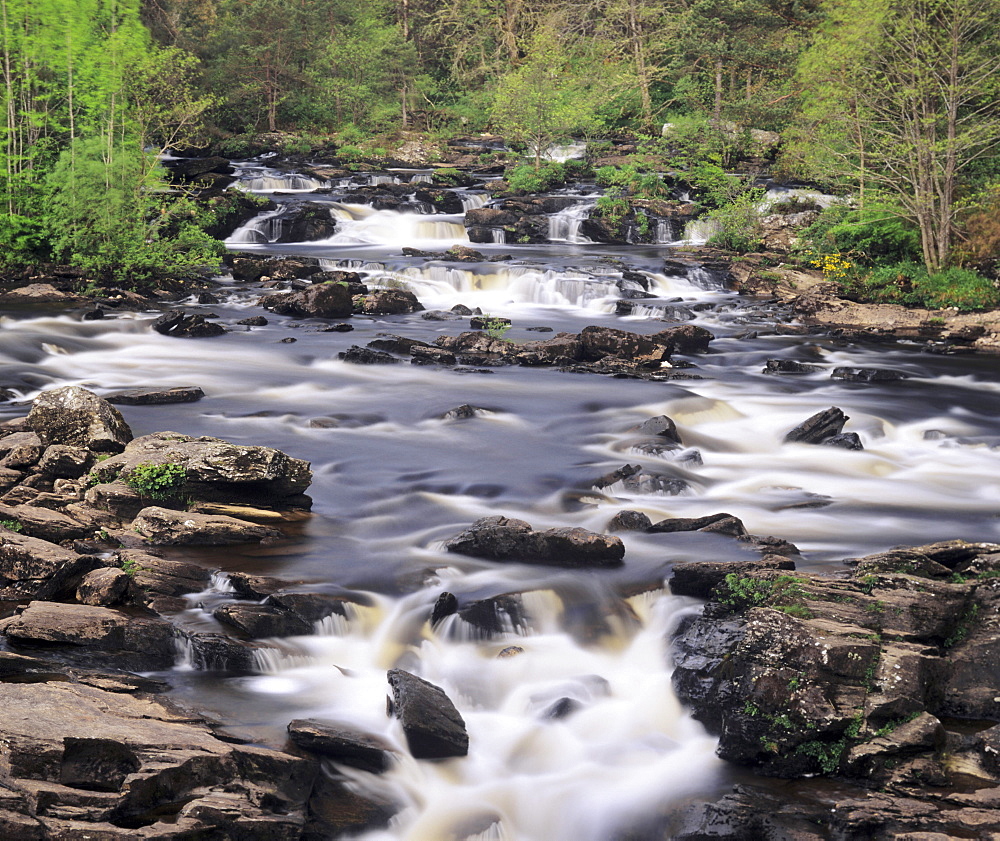 Falls of Dochart near Killin, Killin Stirling, Central, Scotland, United Kingdom, Europe