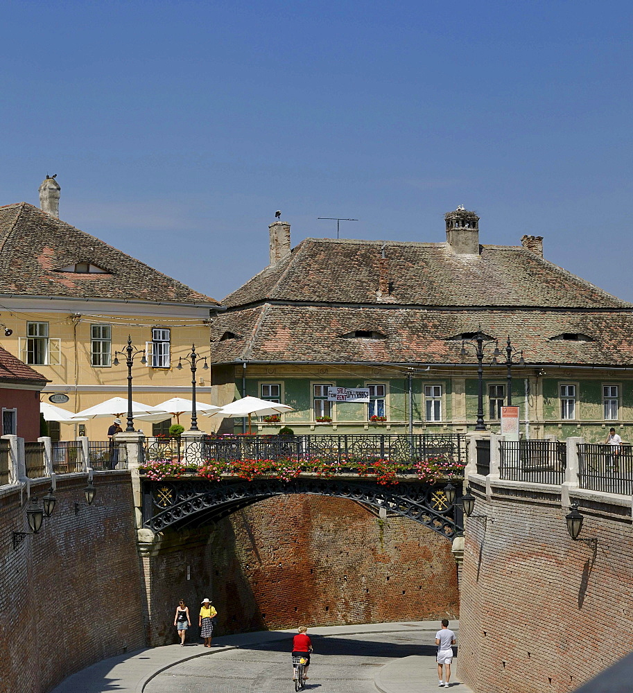 Liars' Bridge at Piata Mica Square, Sibiu, Romania, Europe