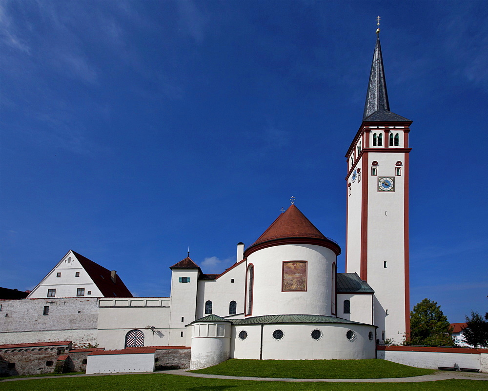 St. Stephen's Church, Mindelheim, Swabia, Unterallgaeu district, Bavaria, Germany, Europe