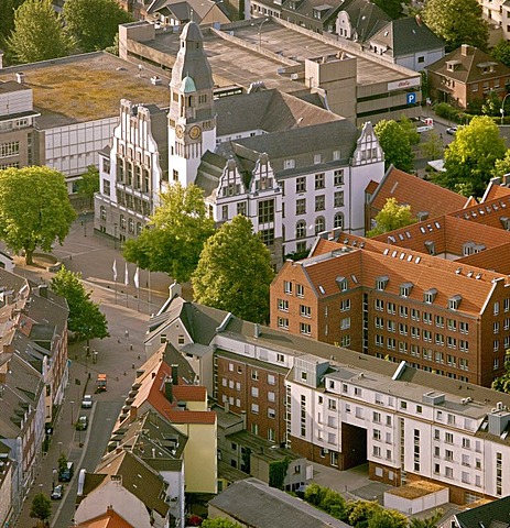 Aerial view, town hall, Gladbeck, Ruhrgebiet area, North Rhine-Westphalia, Germany, Europe