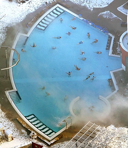 Aerial photo, Aquamare swimming pool, Hamm, Ruhr area, North Rhine-Westphalia, Germany, Europe