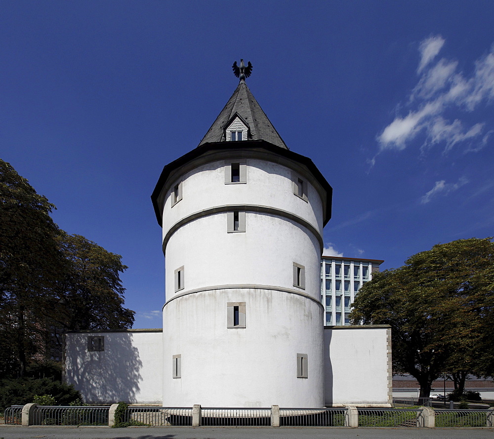 Reconstruction of the historic Adlerturm Tower, Museum of the town history, Dortmund, North Rhine-Westphalia, Germany, Europe