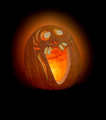 Carved Halloween pumpkin