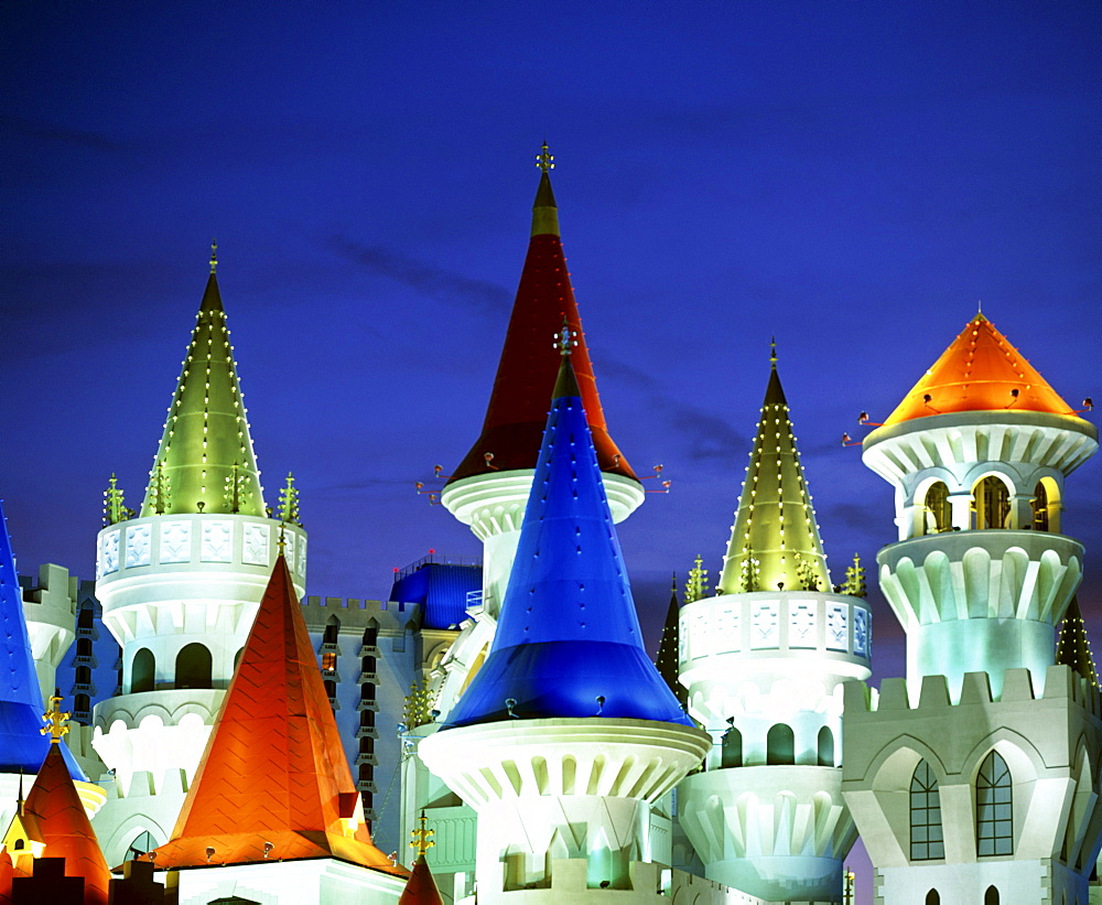 Towers, Excalibur Hotel and Casino, Las Vegas, Nevada, USA