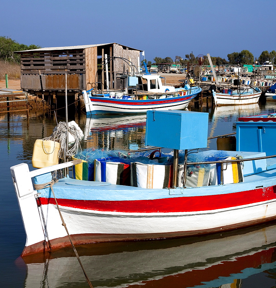 Boat in the fishing port of Potamos, near Ayia Napa, Cyprus, Greek part, Southern Europe, Europe