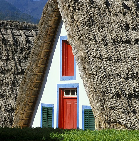 Santana Madeira Portugal thatched farm house