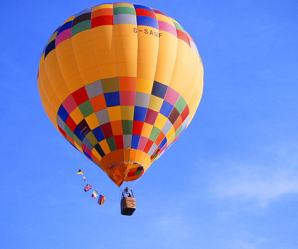 Hot-air balloon, near Schwaebisch Hall, Germany