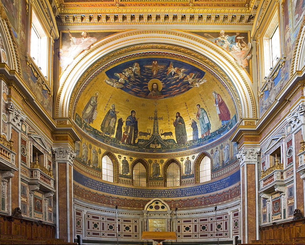 Apse decorated with mosaics, Basilica of St John Lateran, Rome, Italy, Europe