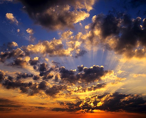 Cloudy sunset at the Baltic Sea