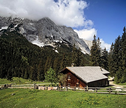 Tillfussalm in the Gaistal between Mieminger Kette and Wettersteingebirge, Tyrol, Austria