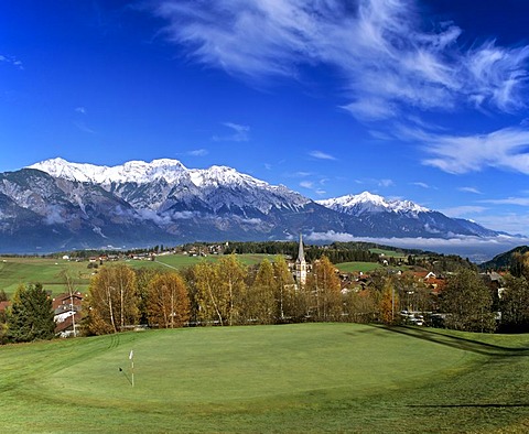 Golf course, Aldrans, Karwendel, Inntal, Tyrol, Austria