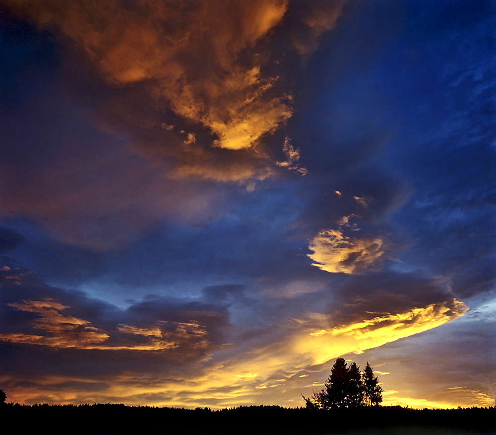 Morning sky, storm clouds