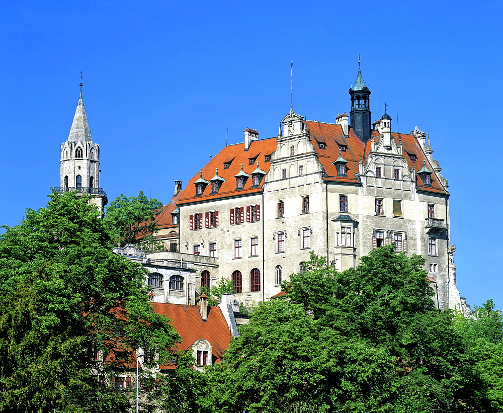 Schloss Sigmaringen (Sigmaringen Castle), Hohenzollern Dynasty, Baden-Wuerttemberg, Germany, Europe