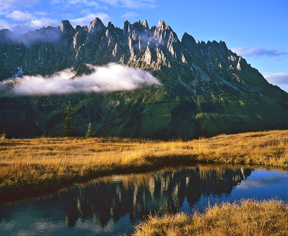 Mountain lake, Hochkoenig Massif, Berchtesgadener Alps, Salzburger Land, Austria, Europe