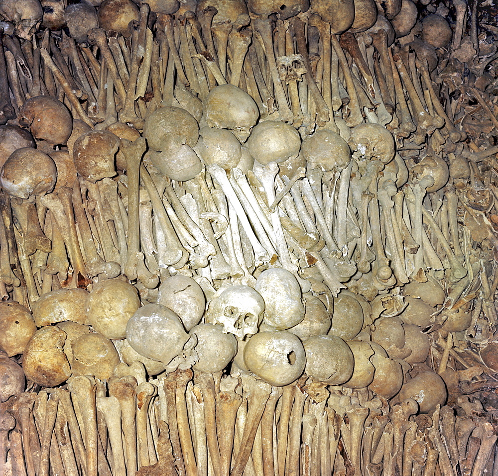 Ossuary or charnel house, St. Michael's Church, Schwaebisch Hall, Baden-Wuerttemberg, Germany