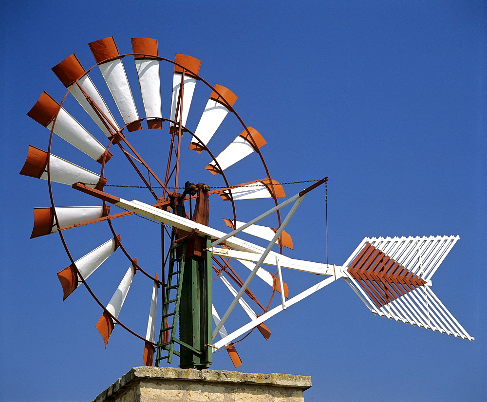 Windmill at Palma de Mallorca Airport, Majorca, Balearic Islands, Spain