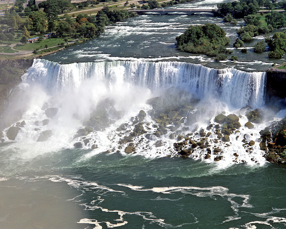 Niagara Falls, U.S. side seen from the Skylon Tower, Ontario, Canada