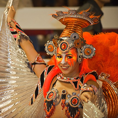 Dancer at the Gualeguaychu Carnival, Entre Rios Province, Argentina, Latin America