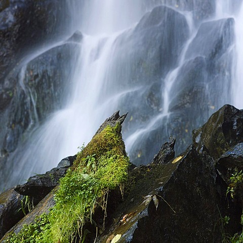 Waterfall of Vaucoux, Puy de Dome, Auvergne, France, Europe