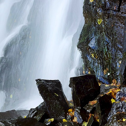 Waterfall of Vaucoux, Puy de Dome, Auvergne, France, Europe