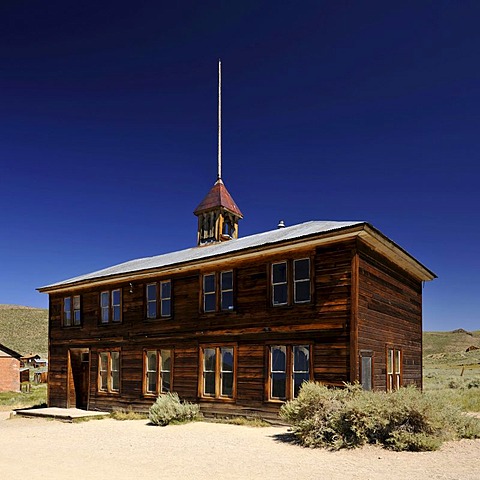 School house, ghost town of Bodie, a former gold mining town, Bodie State Historic Park, California, United States of America, USA