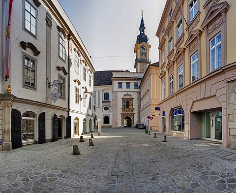 Landhausplatz square in Linz, Upper Austria, Austria, Europe