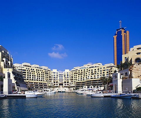 Boats, Spinola Bay, San &iljan or St. Julian's, Malta, Europe