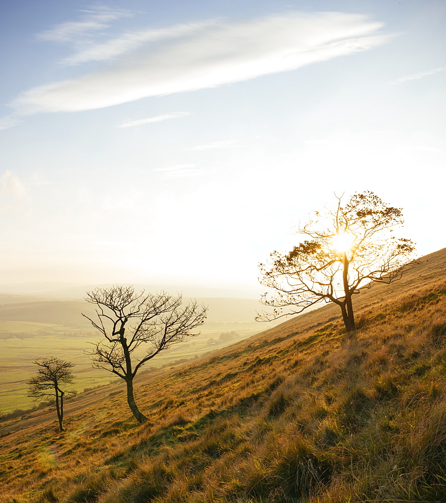 View from Mam Tor, Peak District, Derbyshire, England, United Kingdom, Europe