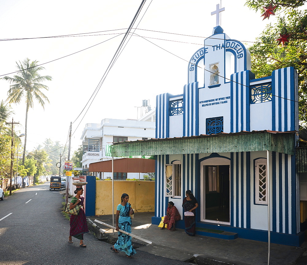 Exterior of church, Fort Kochi (Cochin), Kerala, India, South Asia