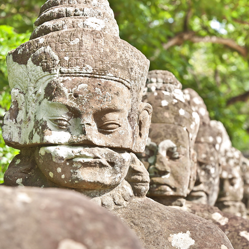 South Gate to Angkor Thom, Angkor, UNESCO World Heritage Site, Siem Reap, Cambodia, Indochina, Southeast Asia, Asia 