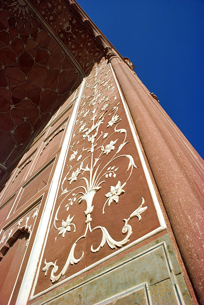 Detail, Badshahi Mosque, Lahore, Pakistan, Asia