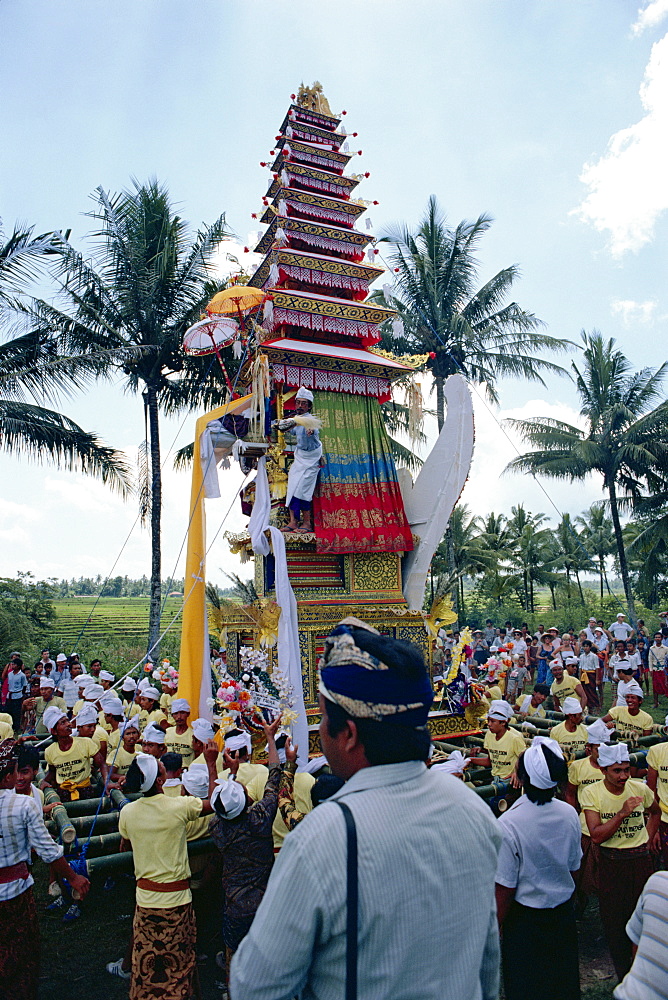 Funeral tower, funeral rites, Bali, Indonesia, Southeast Asia, Asia