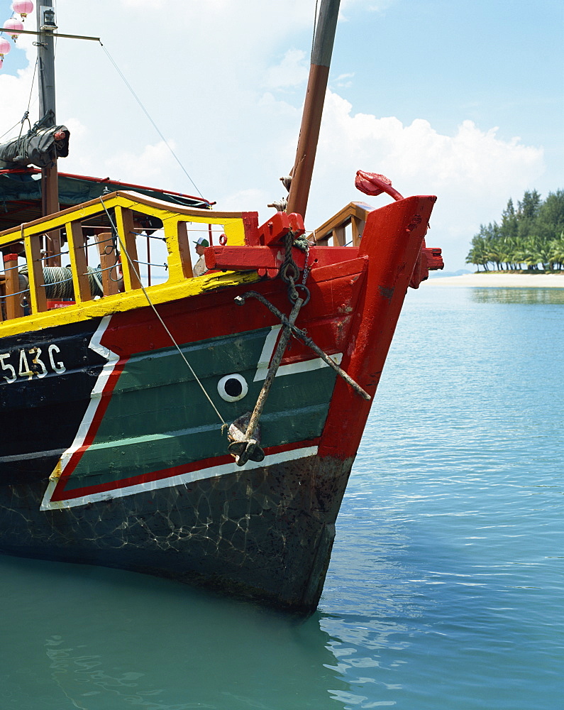 Painted boat, Singapore, Southeast Asia, Asia