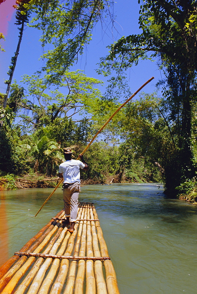 Rafting on the Martha Brae River, Jamaica, Caribbean, West Indies