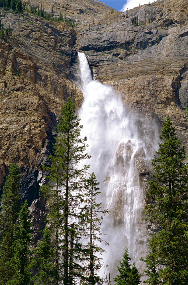 Waterfall in the Rocky Mountains, British Columbia, Canada, North America