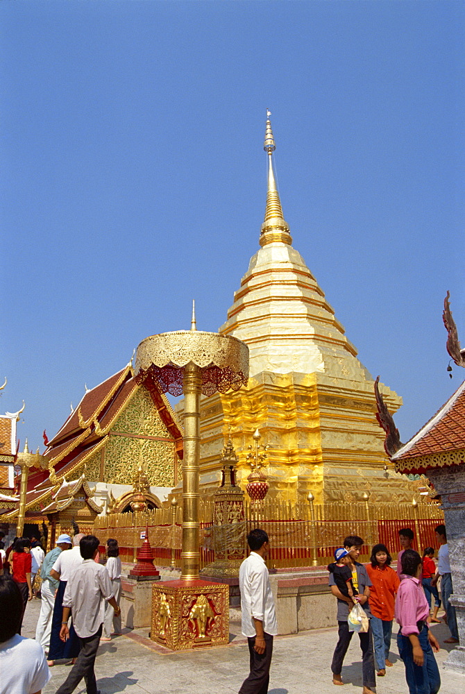 Wat Phra That Doi Suthep, near Chiang Mai, Thailand, Southeast Asia, Asia