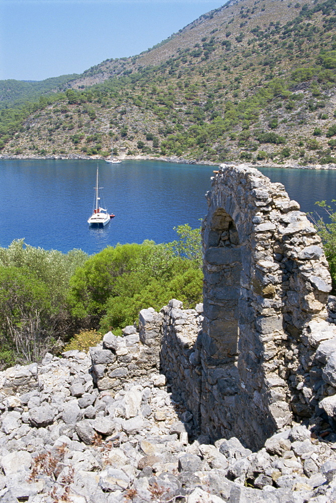 Southern Turkish coast near Fethiye, Anatolia, Turkey, Asia Minor, Eurasia