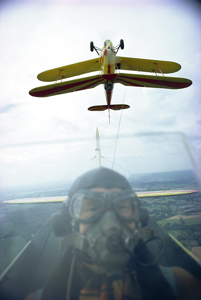 British Aerobatics champion Neil Williams in Stampe, Redhill, Surrey, England, United Kingdom, Europe