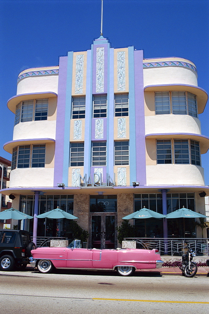 Art deco area, Miami Beach, Miami, Florida, United States of America, North America