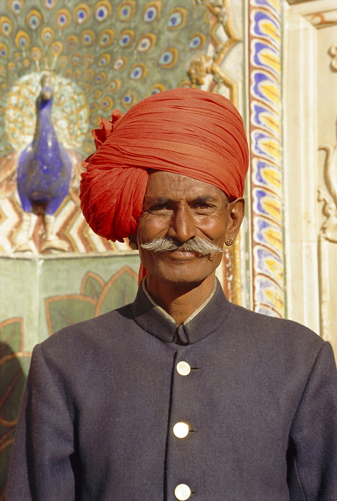 City Palace guard, Jaipur, Rajasthan, India